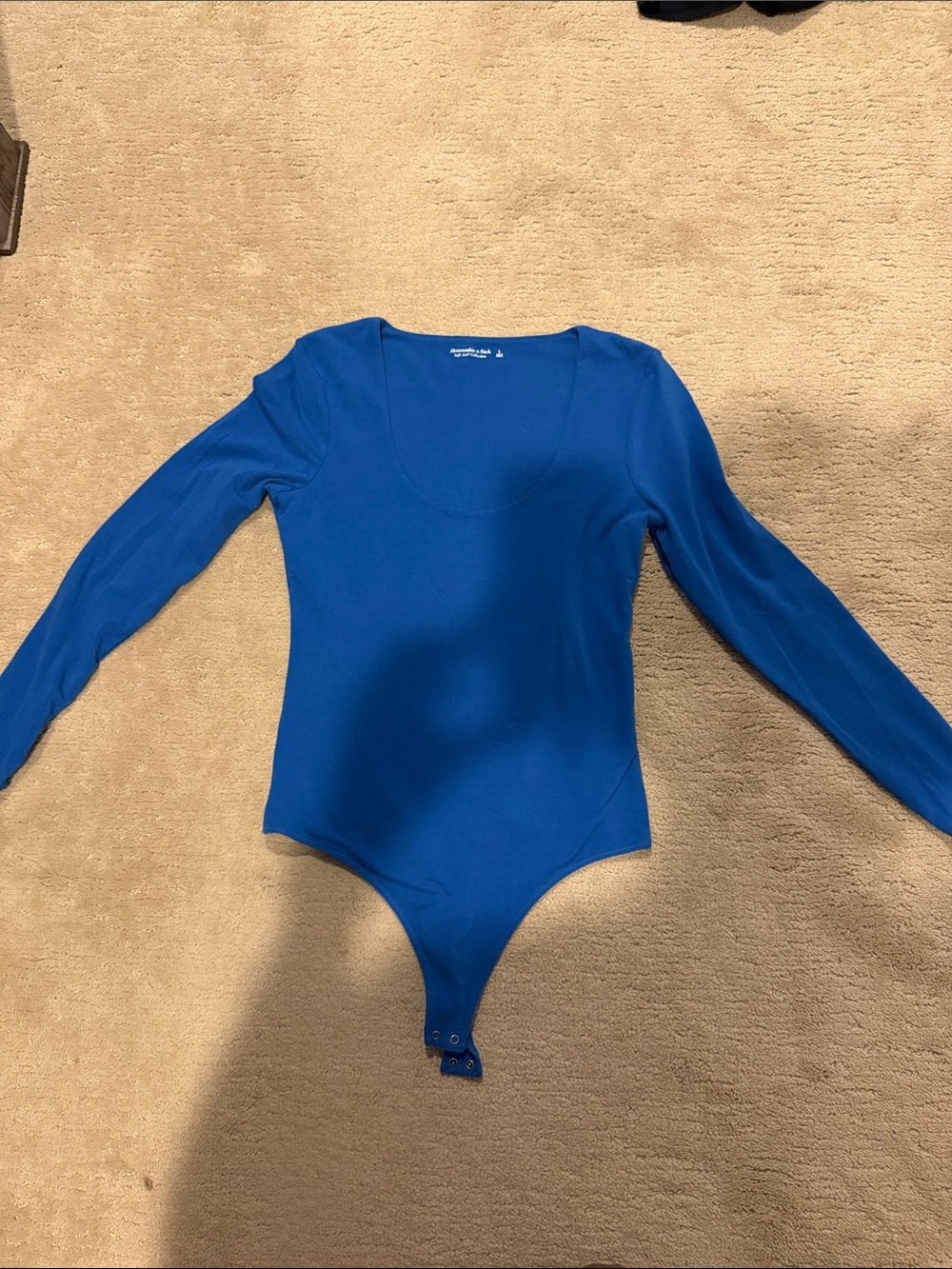 Abercrombie & Fitch Cobalt Blue Long Sleeve Scoop Bodysuit